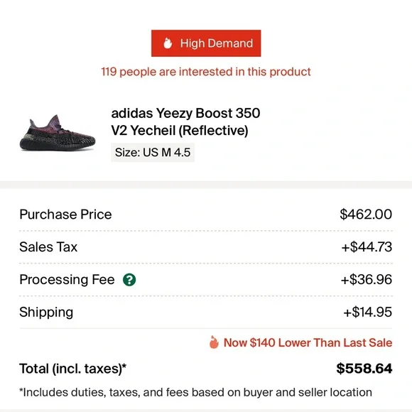 Yeezy Yecheil 350 Reflective